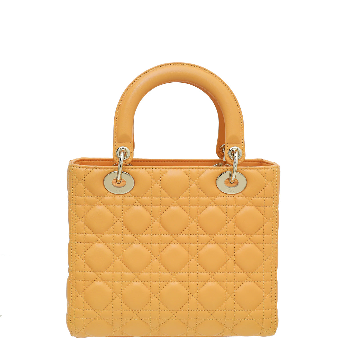 Christian Dior Apricot Lady Dior Medium Bag