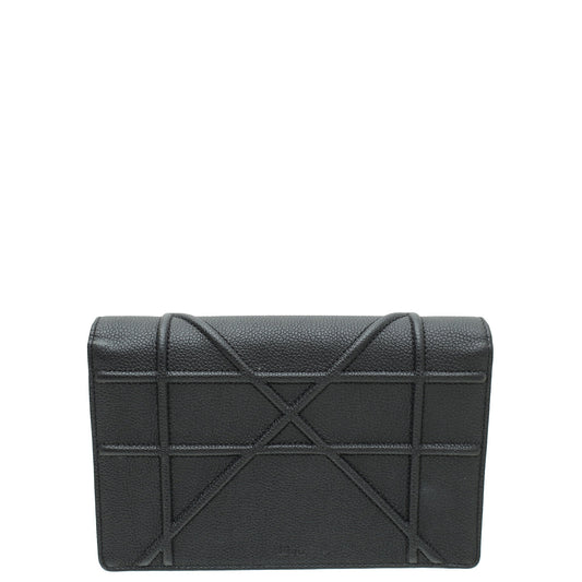 Christian Dior Black Diorama Wallet on Chain