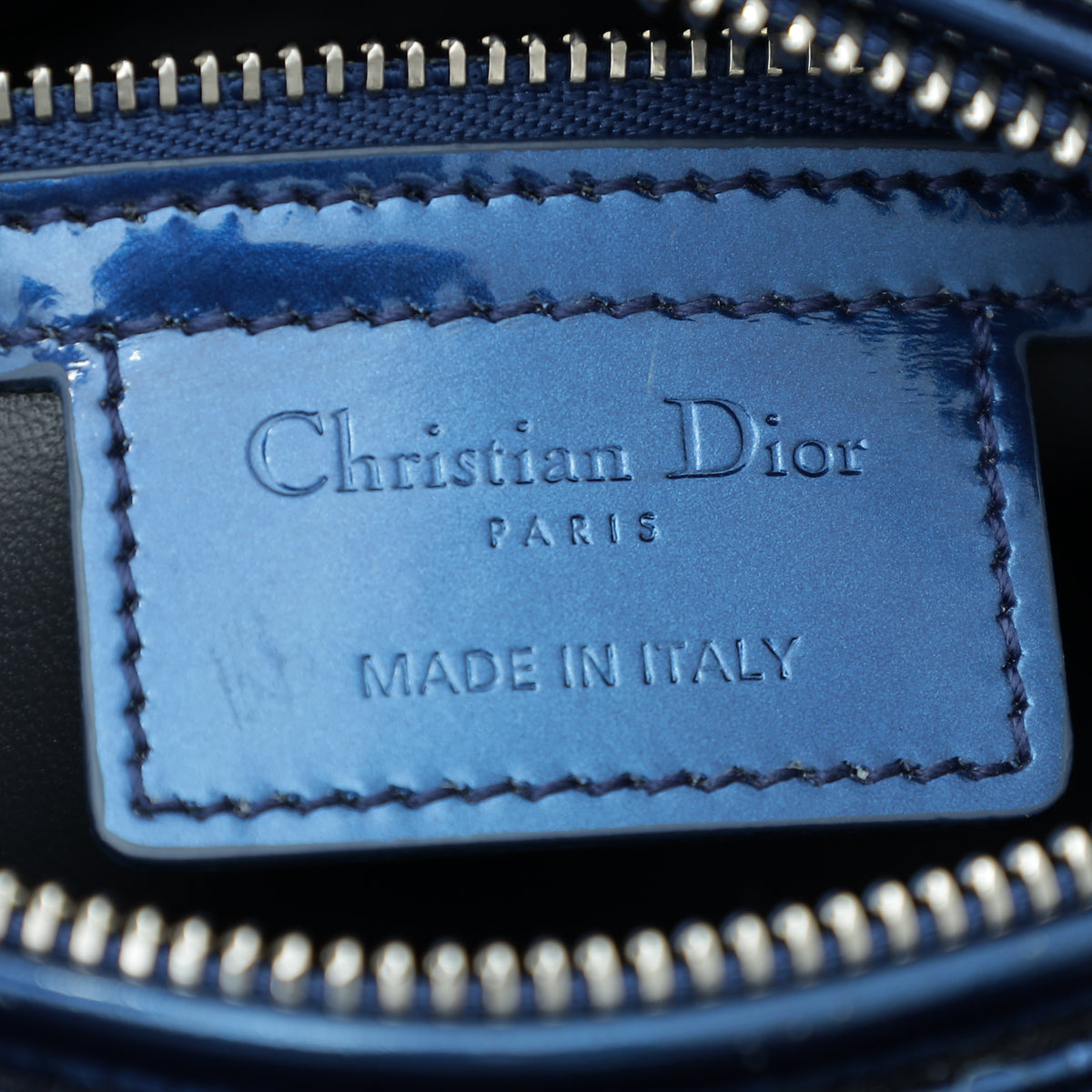 Christian Dior Blue Lady Dior Micro Cannage Medium Bag