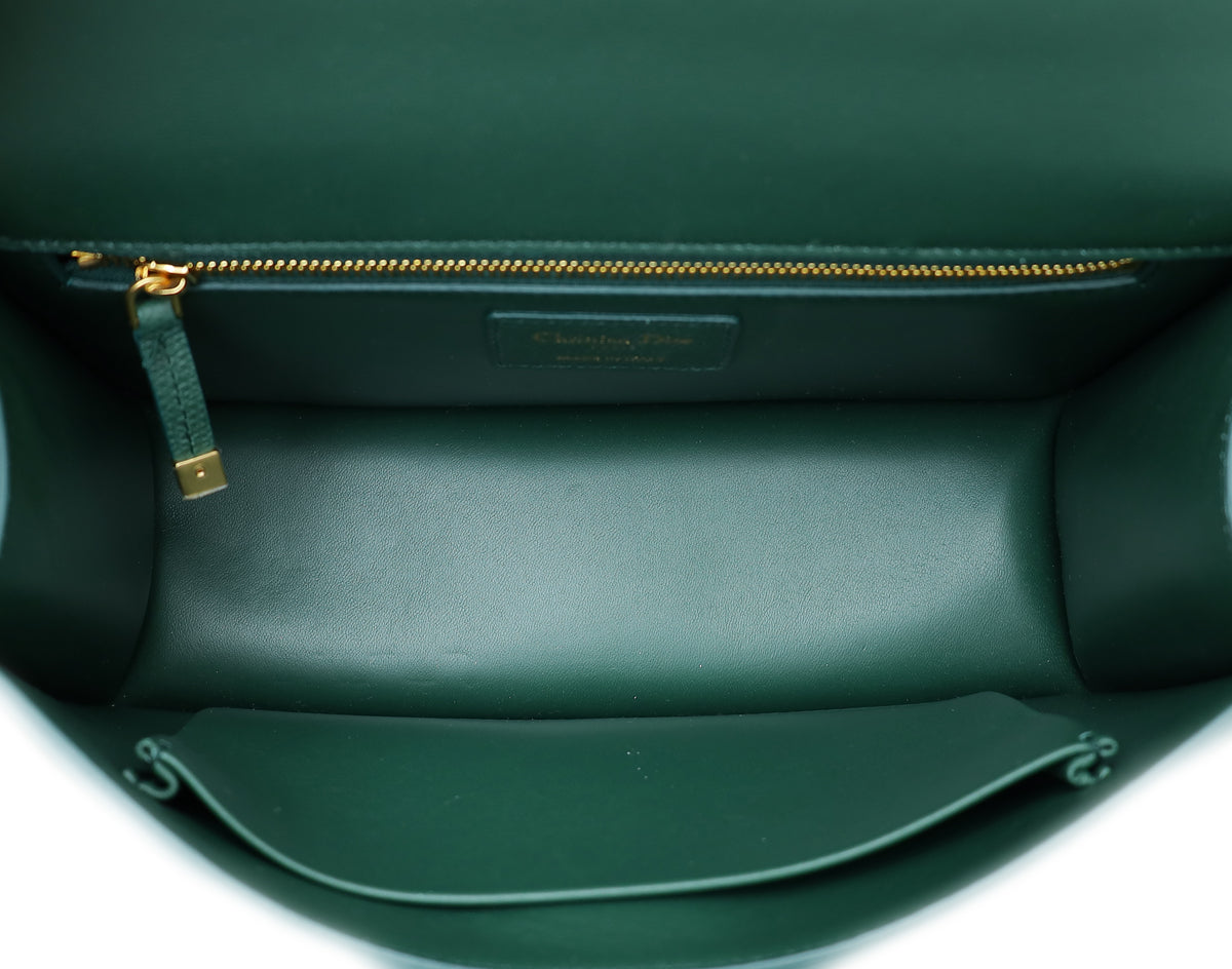 Christian Dior Dark Green 30 Montaigne Flap Medium Shoulder Bag