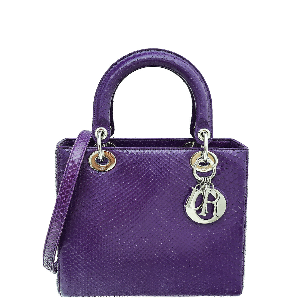 Christian Dior Violet Python Lady Dior Bag