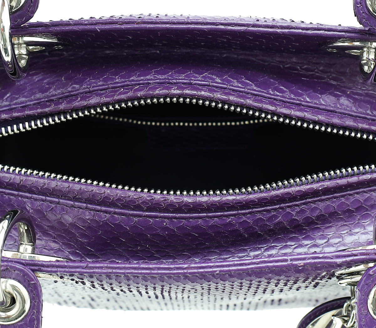 Christian Dior Violet Python Lady Dior Bag