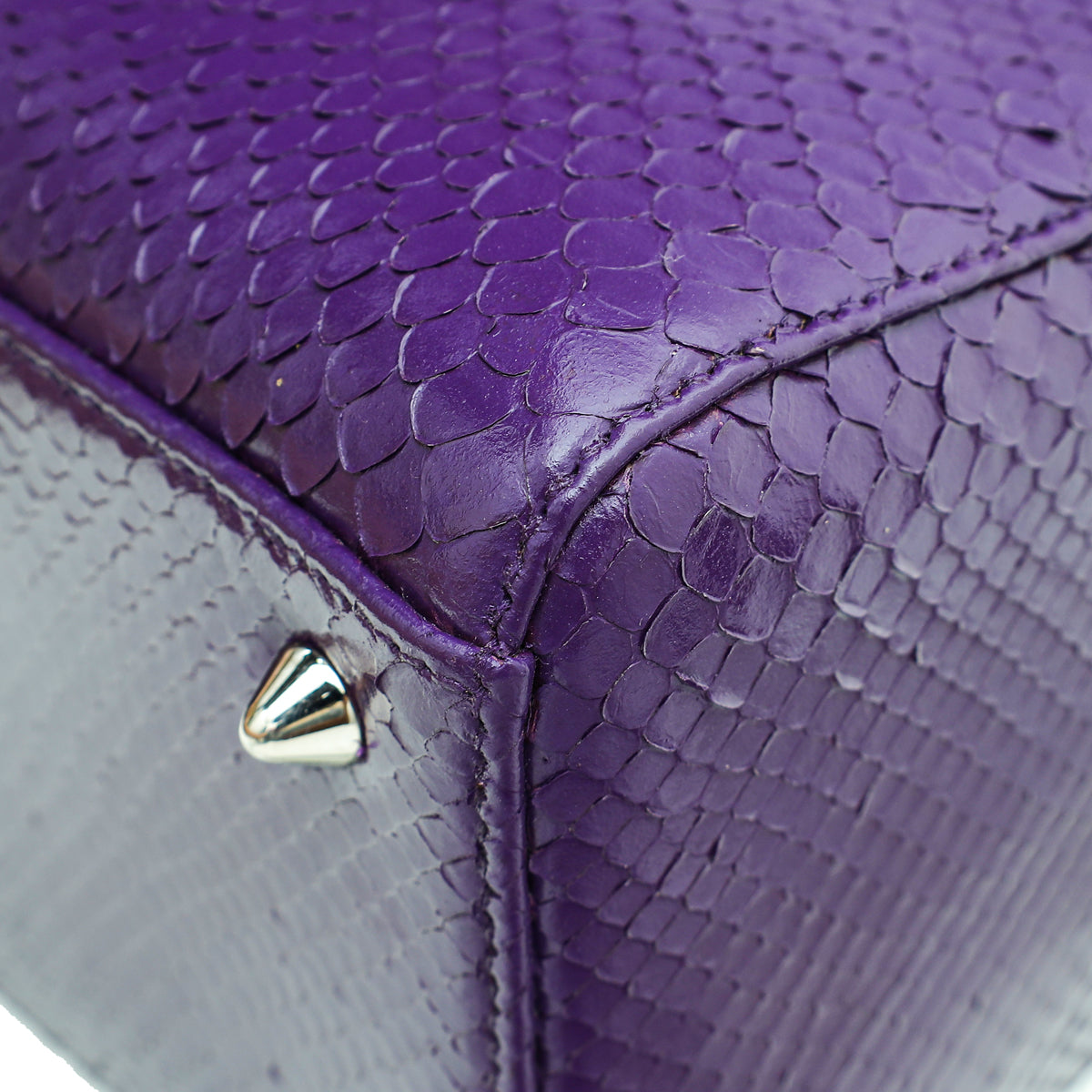 Christian Dior Violet Python Lady Dior Bag