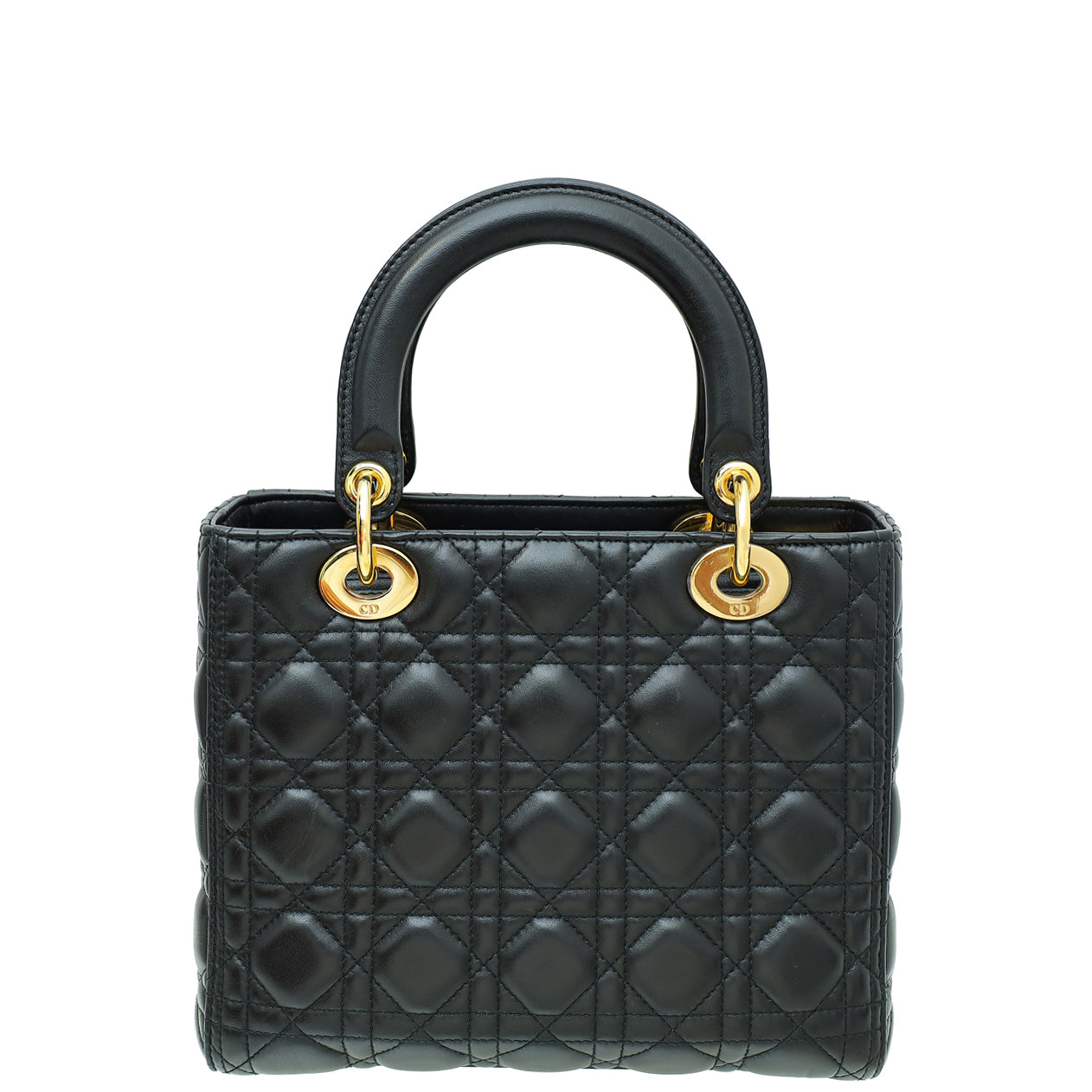 Christian Dior Black Lady Dior Medium Bag