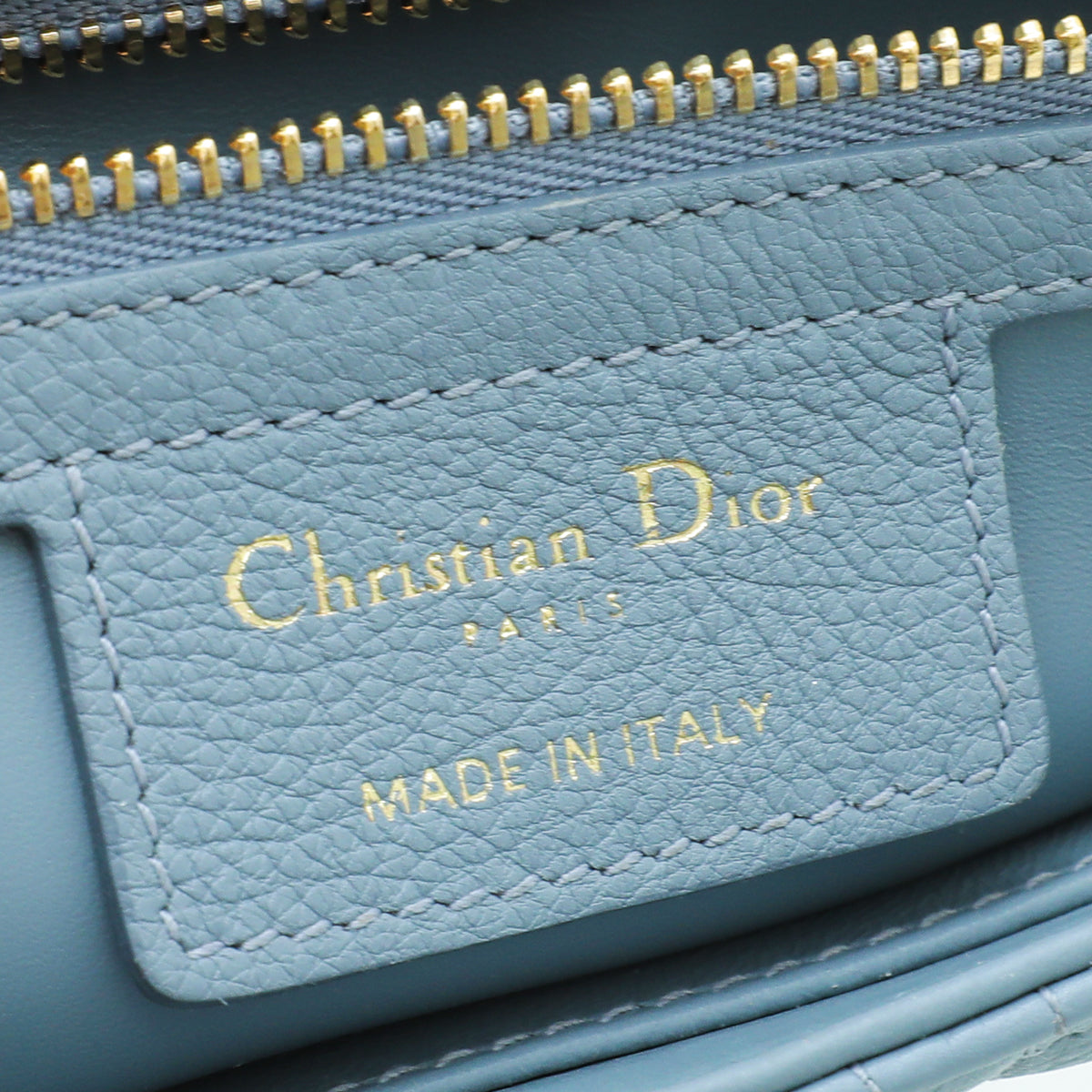 Christian Dior Grey Caro Cannage Medium Bag