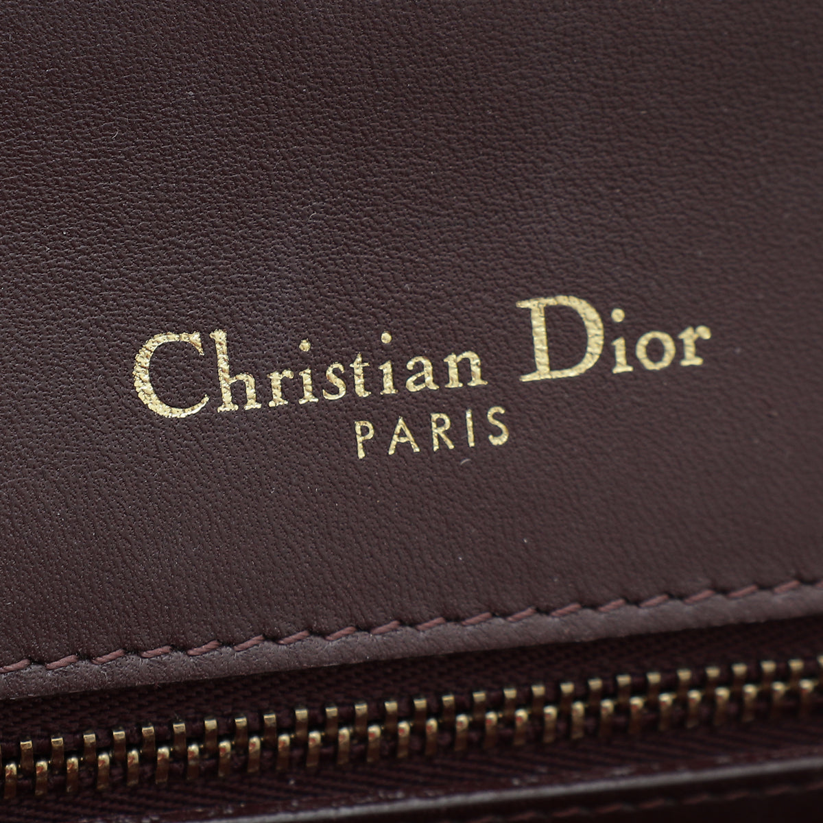 Christian Dior Burgundy Studded Diorama Medium Bag