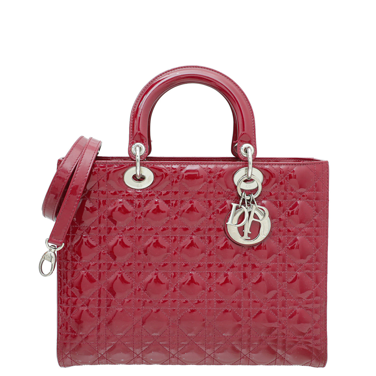 Christian Dior Cerise Lady Dior Large Bag