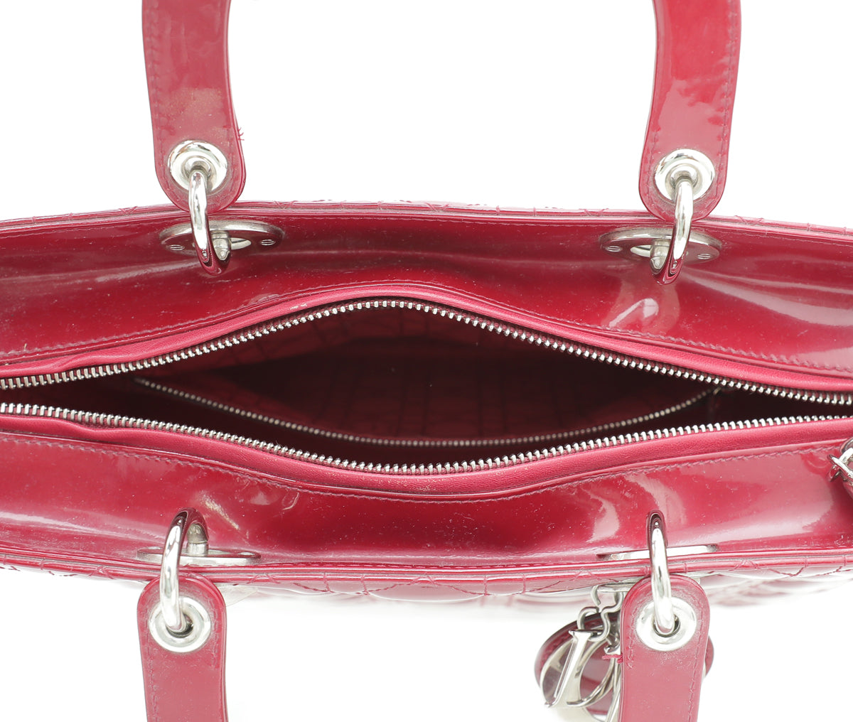 Christian Dior Cerise Lady Dior Large Bag