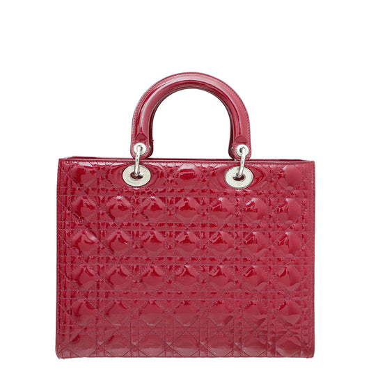 Christian Dior Cerise Lady Dior Large Bag