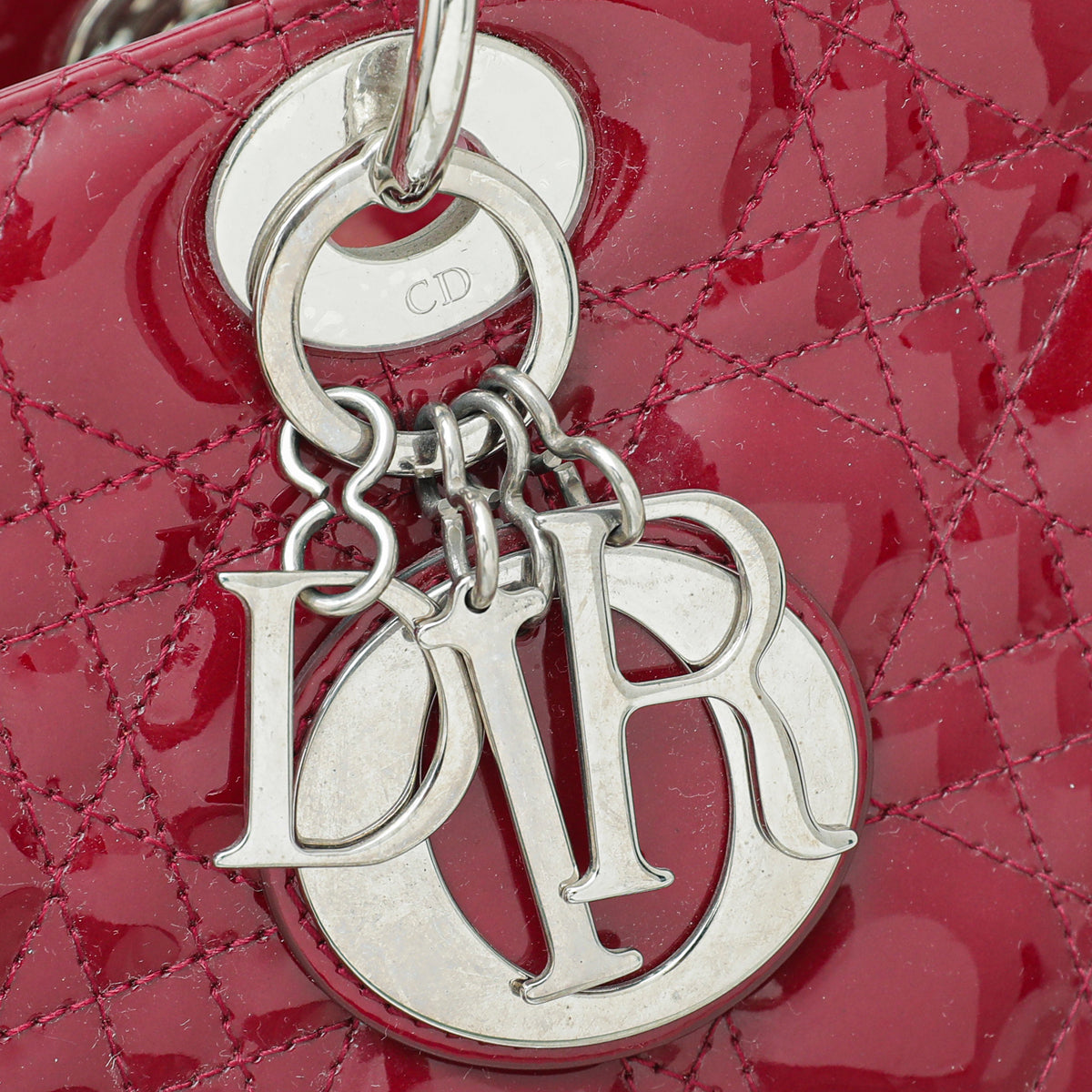 Christian Dior Cerise Lady Dior Large Bag