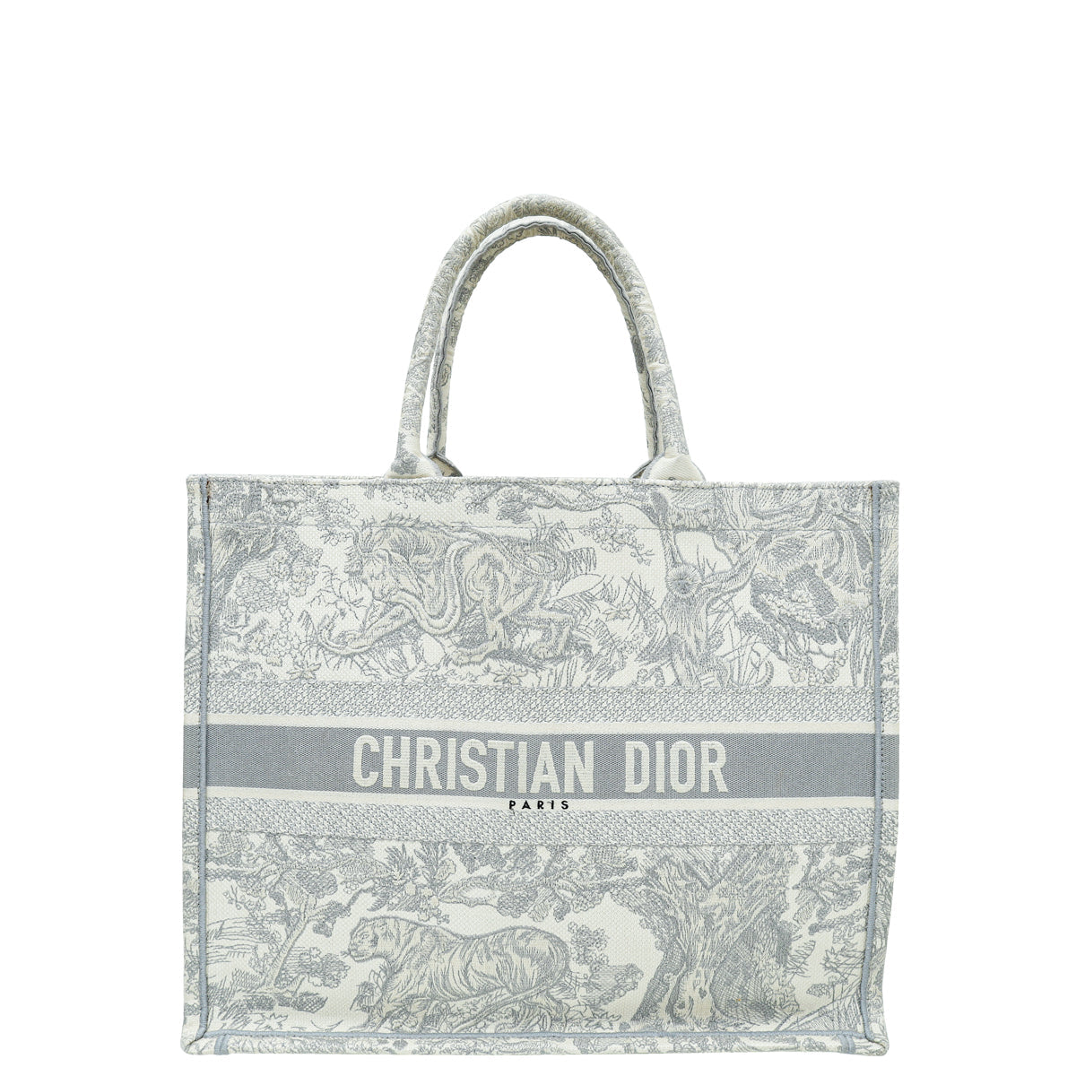 Christian Dior Bicolor Toile De Jouy Book Tote Large Bag