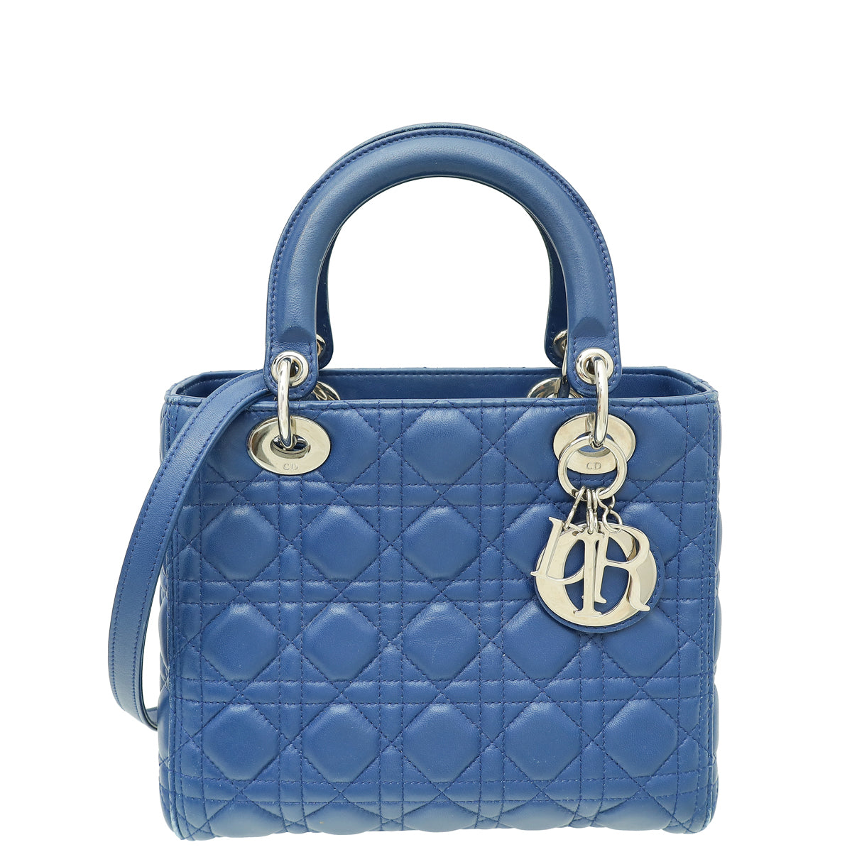 Christian Dior Blue Lady Dior Medium Bag