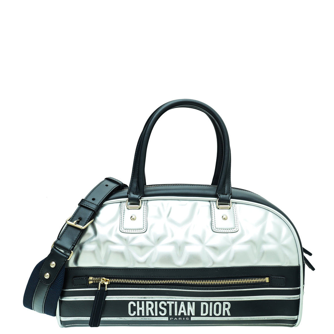 Christian Dior Bicolor Vibe Bowling Tote Medium Bag