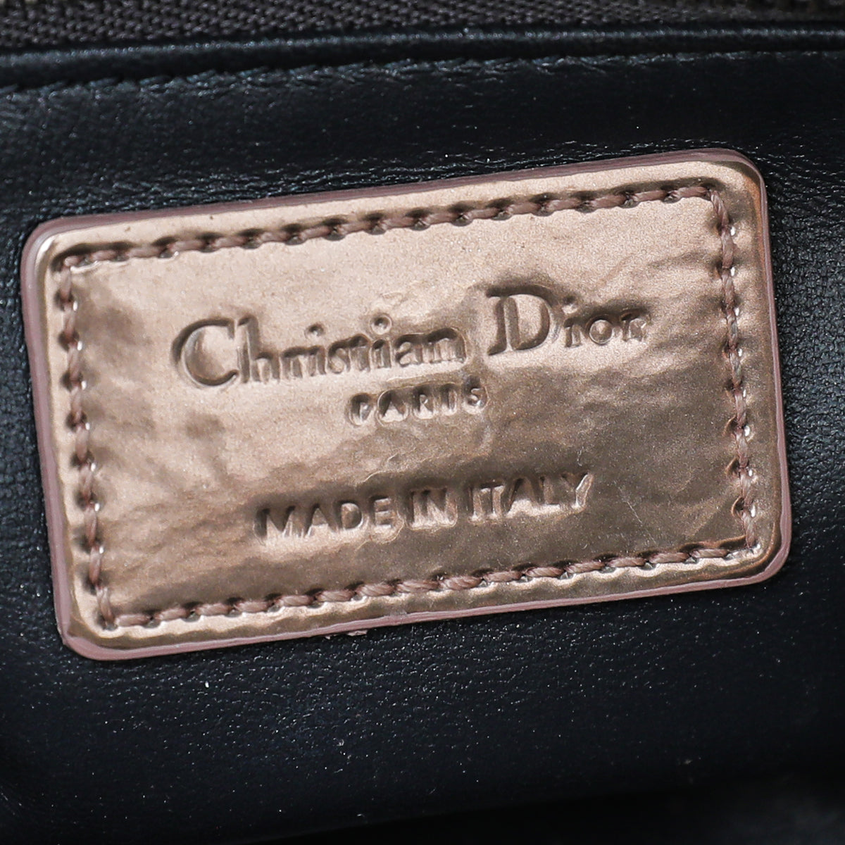 Christian Dior Bronze Micro Cannage Lady Dior Chain Mini Bag