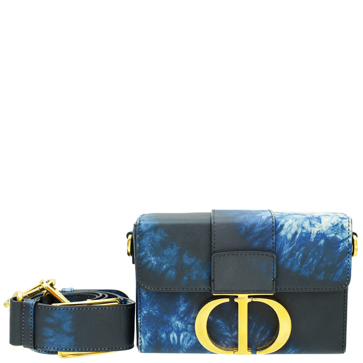 Christian Dior Blue 30 Montaigne Box Tie Dye Bag