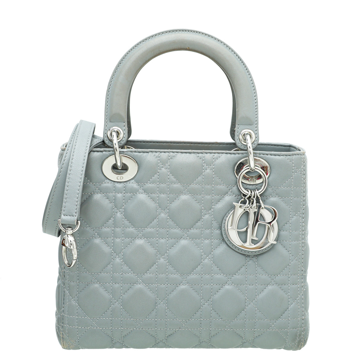 Christian Dior Grey Lady Dior Medium Bag