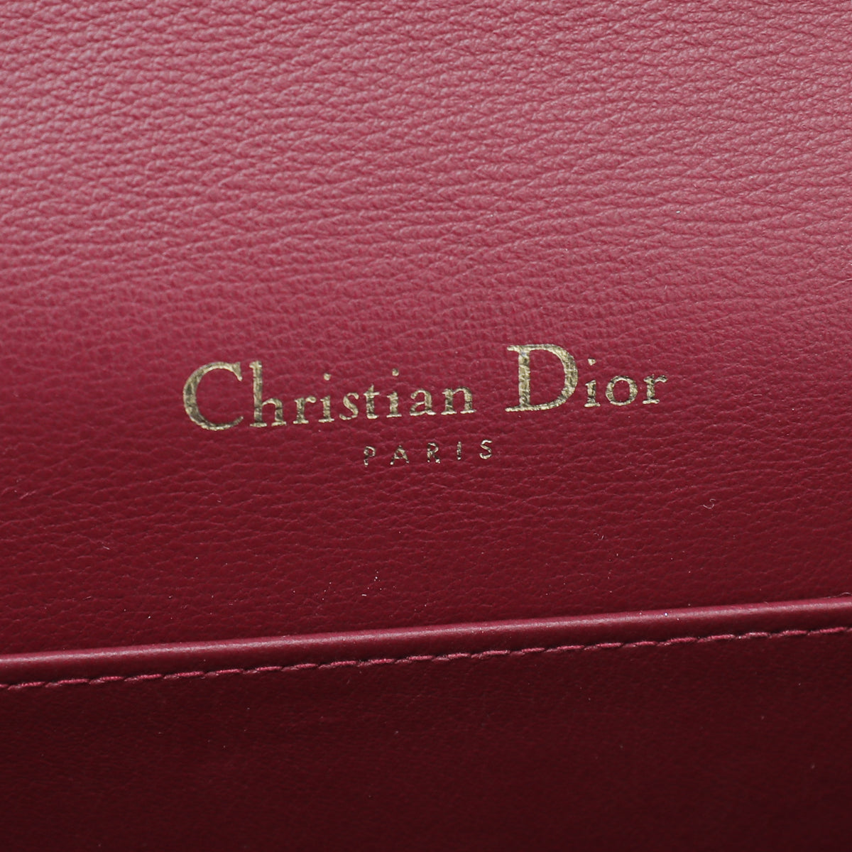 Christian Dior Cherry Red Lady Dior Chain Pouch