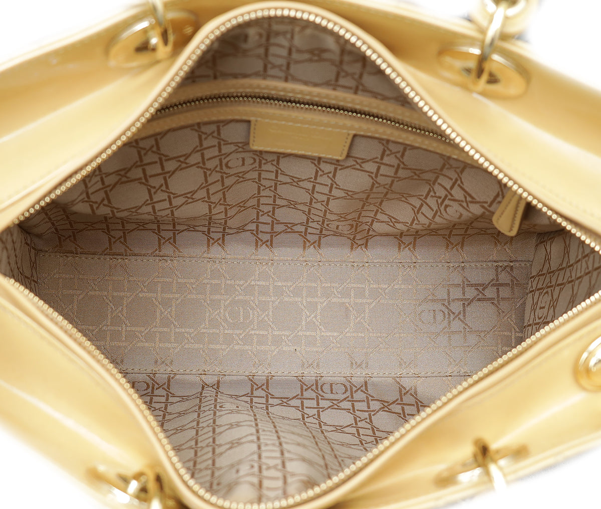 Christian Dior Beige Lady Dior Large Bag