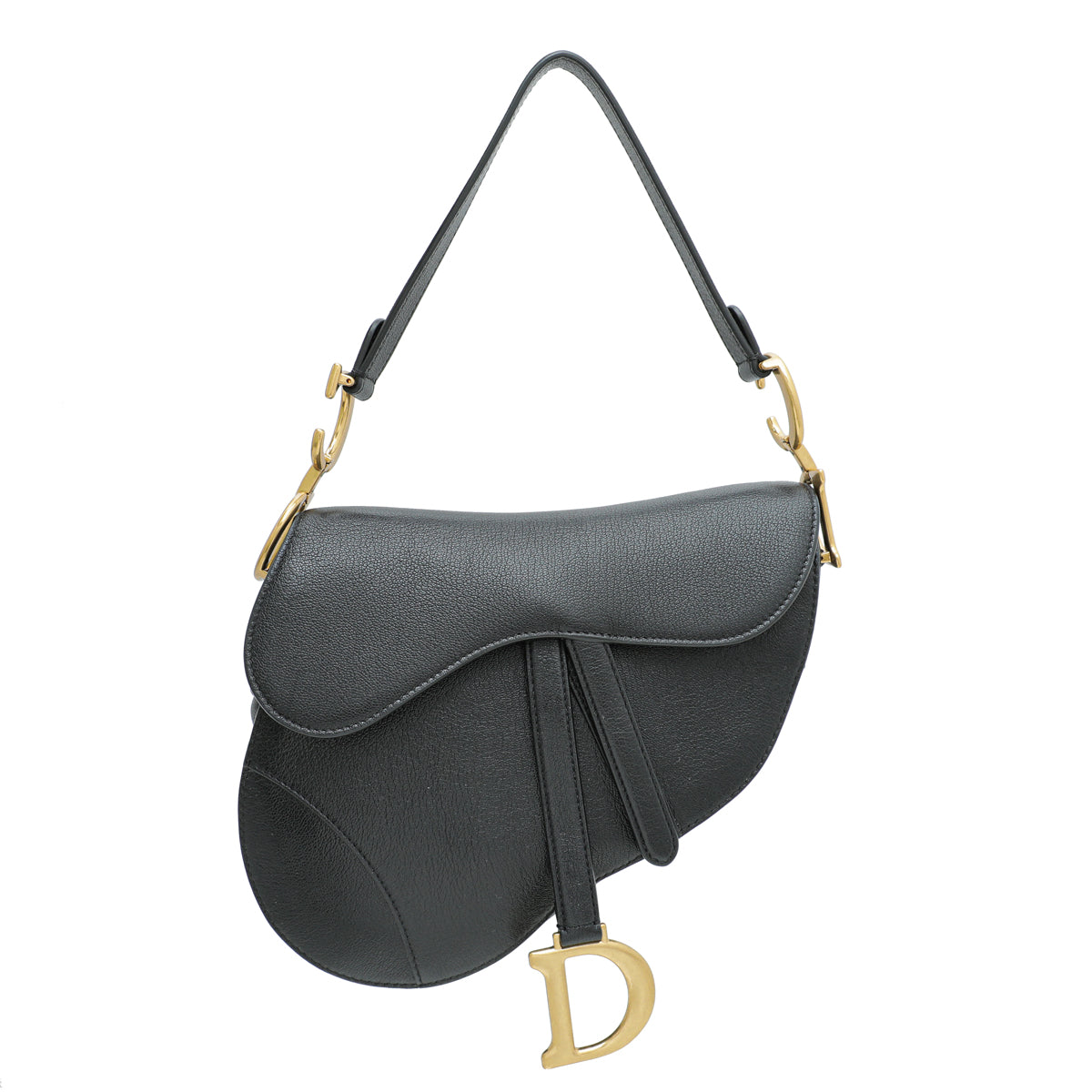 Christian Dior Black Saddle Medium Bag