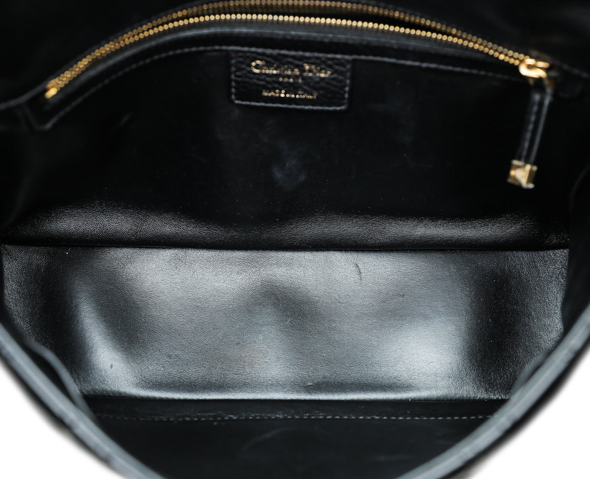 Christian Dior Black Soft Cannage Caro Large Bag