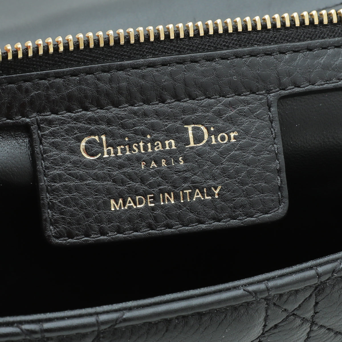 Christian Dior Black Soft Cannage Caro Large Bag