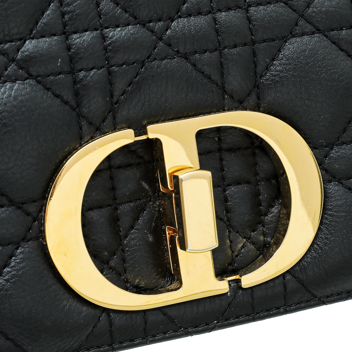 Christian Dior Black Soft Cannage Caro Large Bag