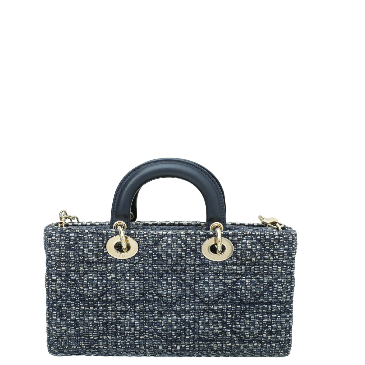 Christian Dior Blue Tweed Cannage Lady D-Joy Bag