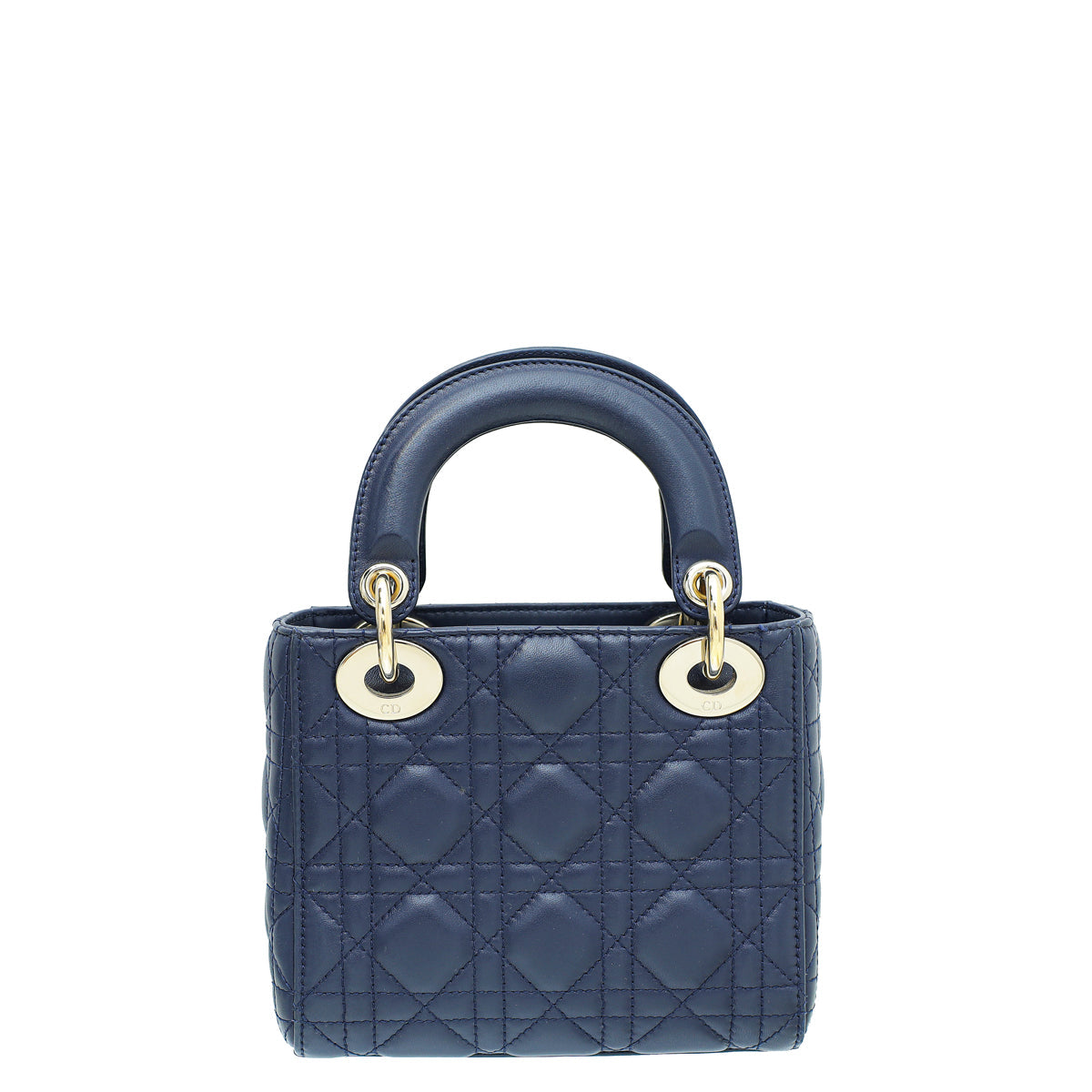 Christian Dior Navy Blue Lady Dior Mini Chain Bag