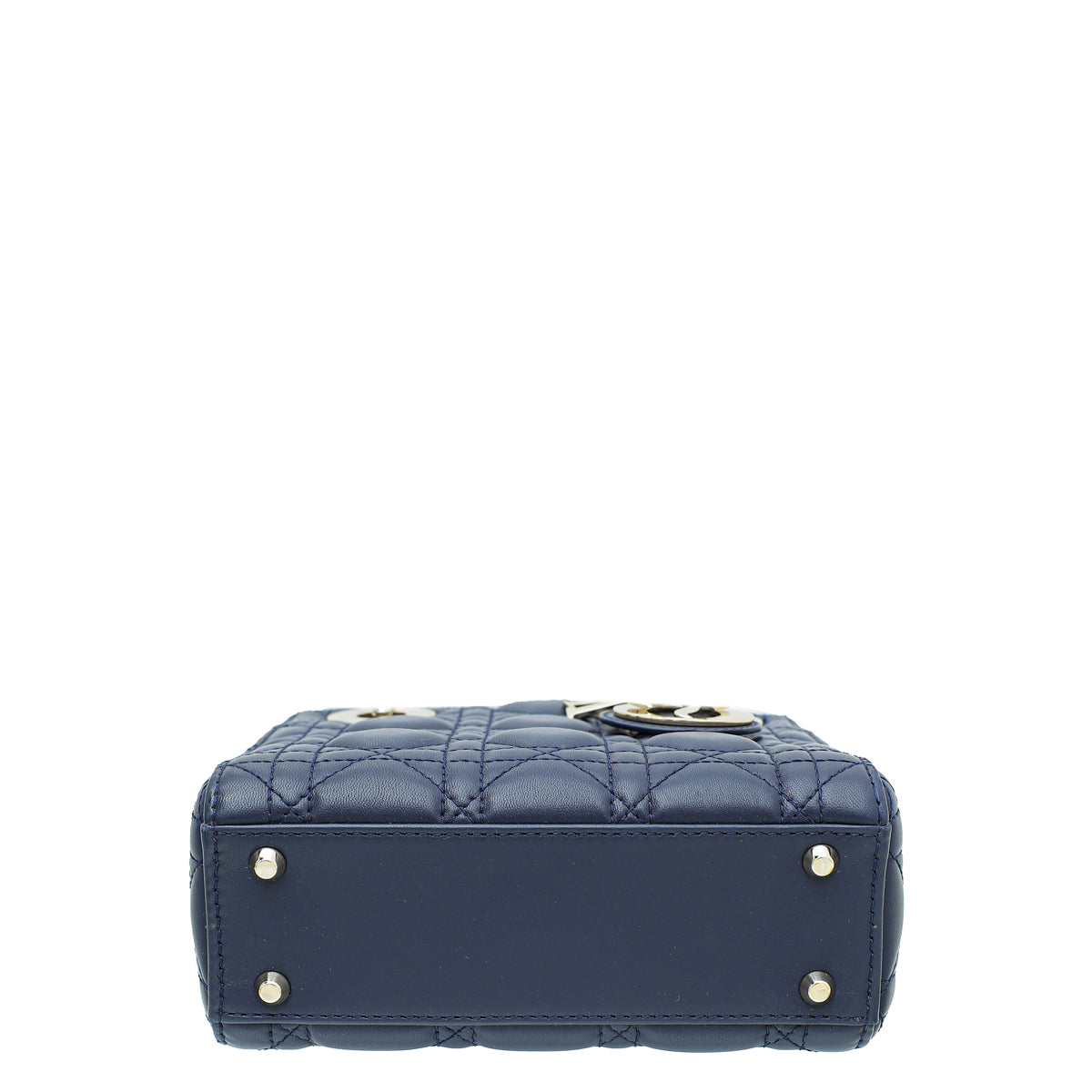 Christian Dior Navy Blue Lady Dior Mini Chain Bag