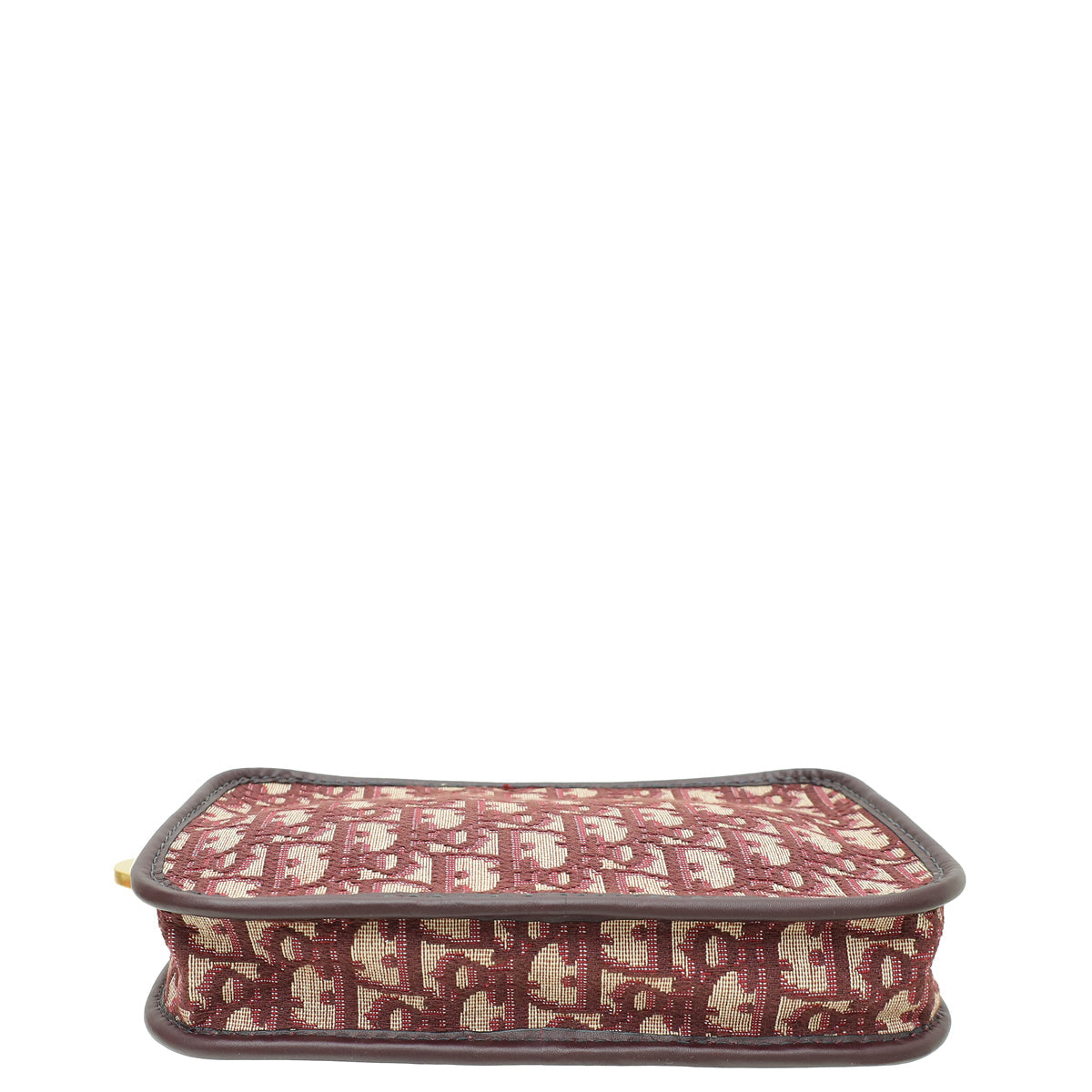 Christian Dior Burgundy Oblique Diorquake Clutch Pouch