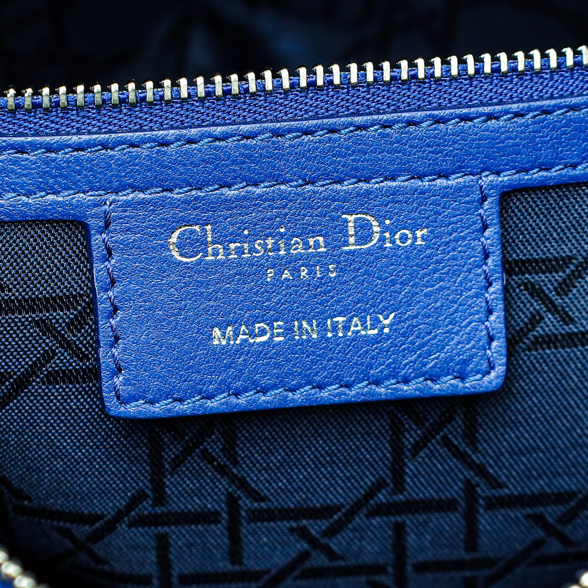 Christian Dior Blue Lady Dior Medium Bag