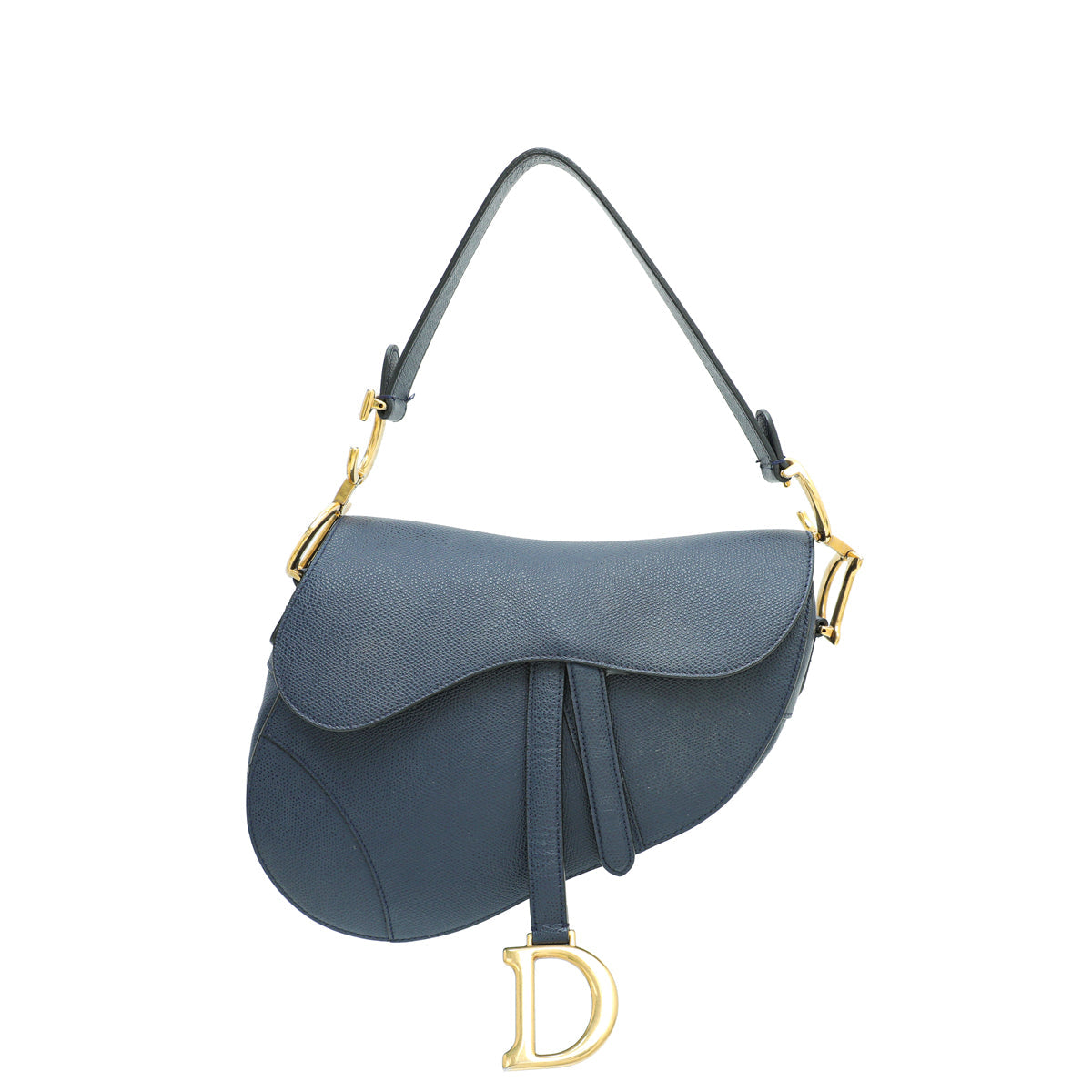 Christian Dior Navy Blue Saddle Medium Bag