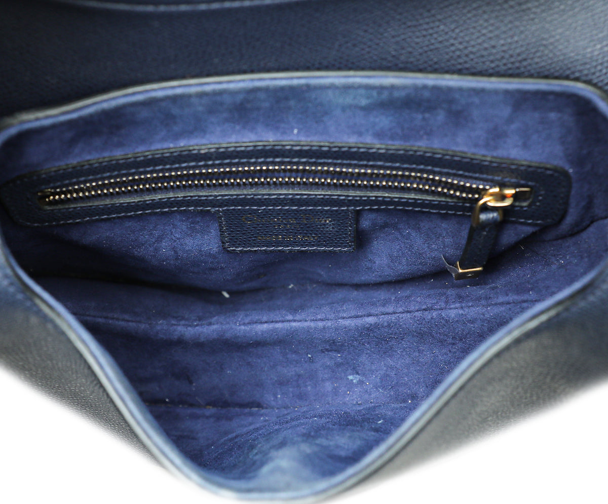 Christian Dior Navy Blue Saddle Medium Bag