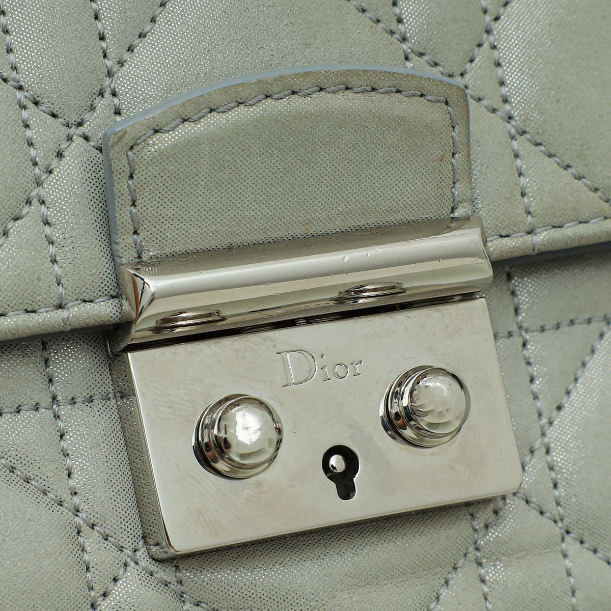 Christian Dior Grey Miss Dior Promenade Clutch Chain Bag