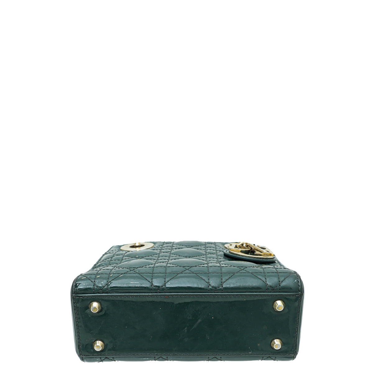 Christian Dior Forest Green Chain Mini Lady Dior Bag