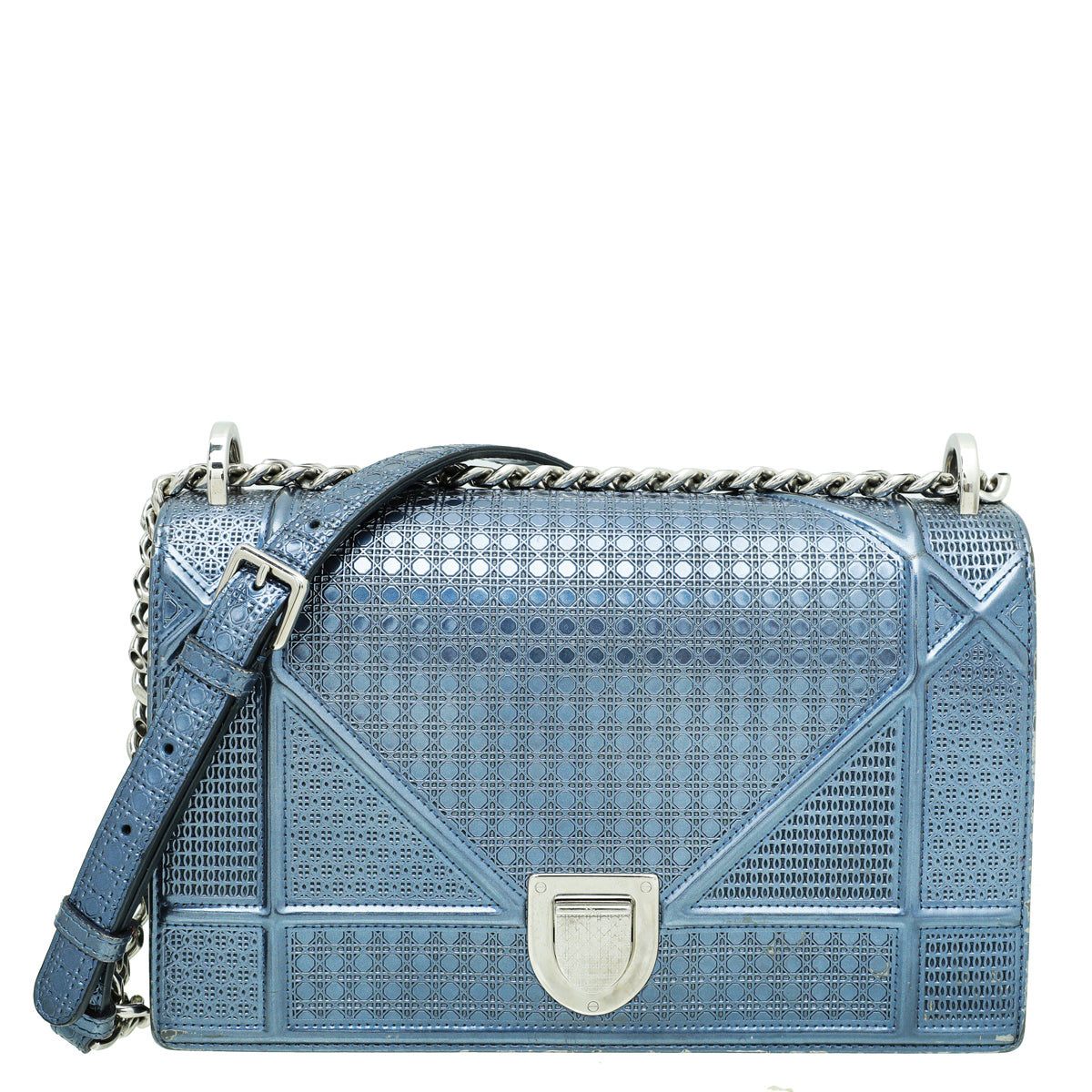 Christian Dior Blue Diorama Micro Cannage Medium Bag