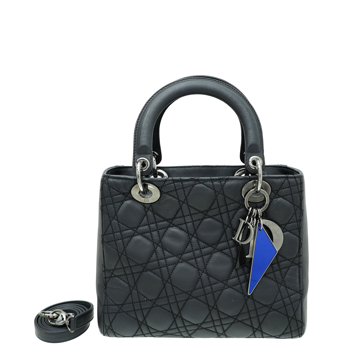 Christian Dior Black Anselm Reyle Lady Dior Medium Bag