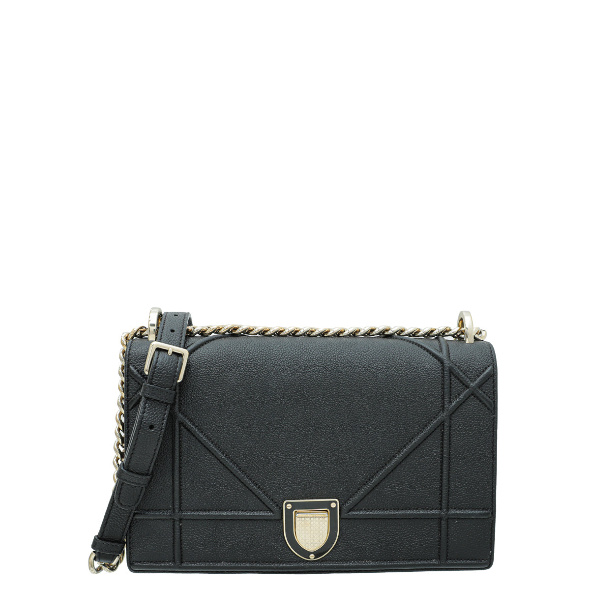 Christian Dior Black Diorama Flap Medium Bag