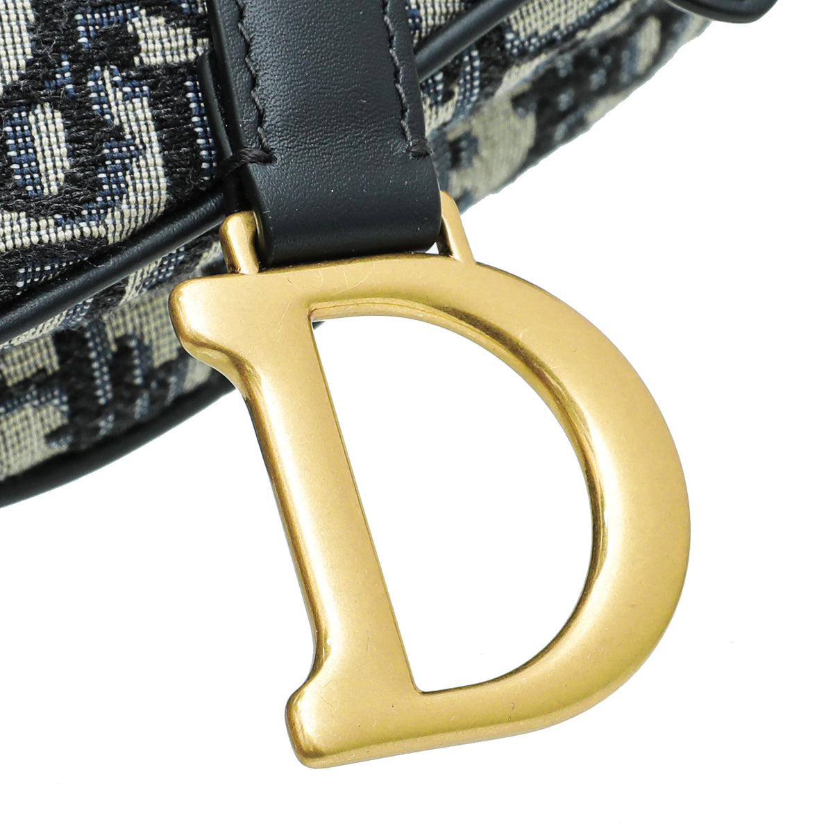 Christian Dior Navy Blue Saddle Oblique Mini Bag