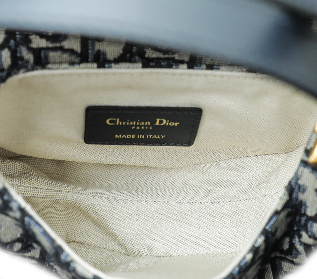 Christian Dior Navy Blue Saddle Oblique Mini Bag