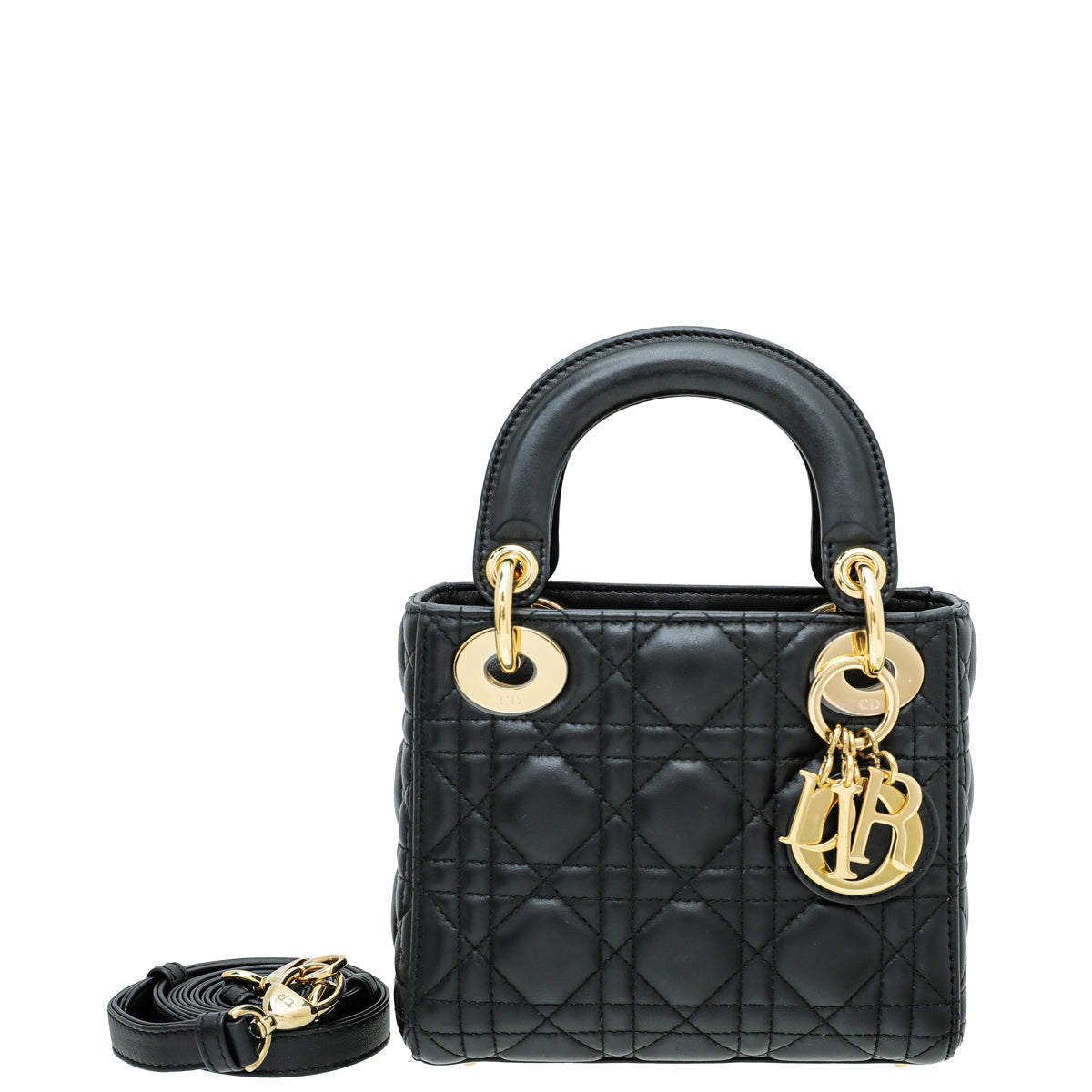 Christian Dior Black Lady Dior Mini Bag