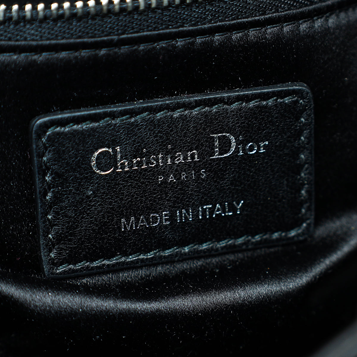 Christian Dior Black Satin Lady Dior Mini Bag