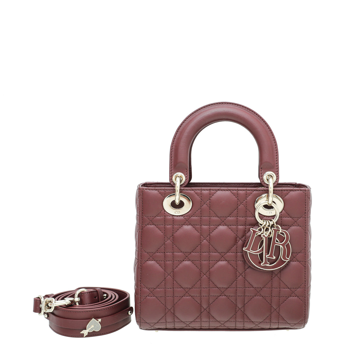 Christian Dior Burgundy Lady Dior My ABCDior Small Bag