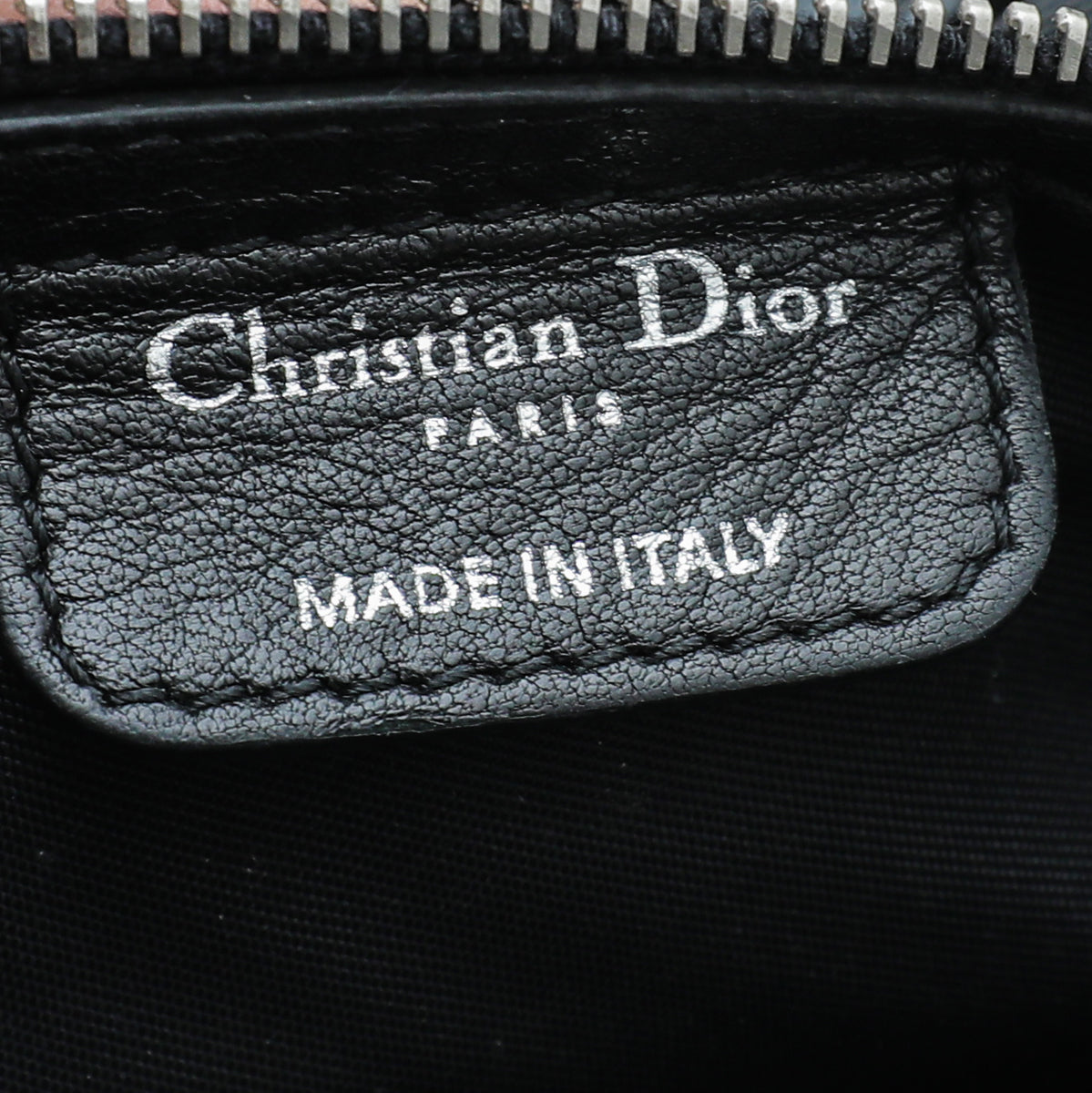 Christian Dior Black Cannage Drawstring Bag