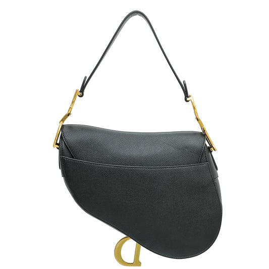 Christian Dior Black Saddle Medium Bag