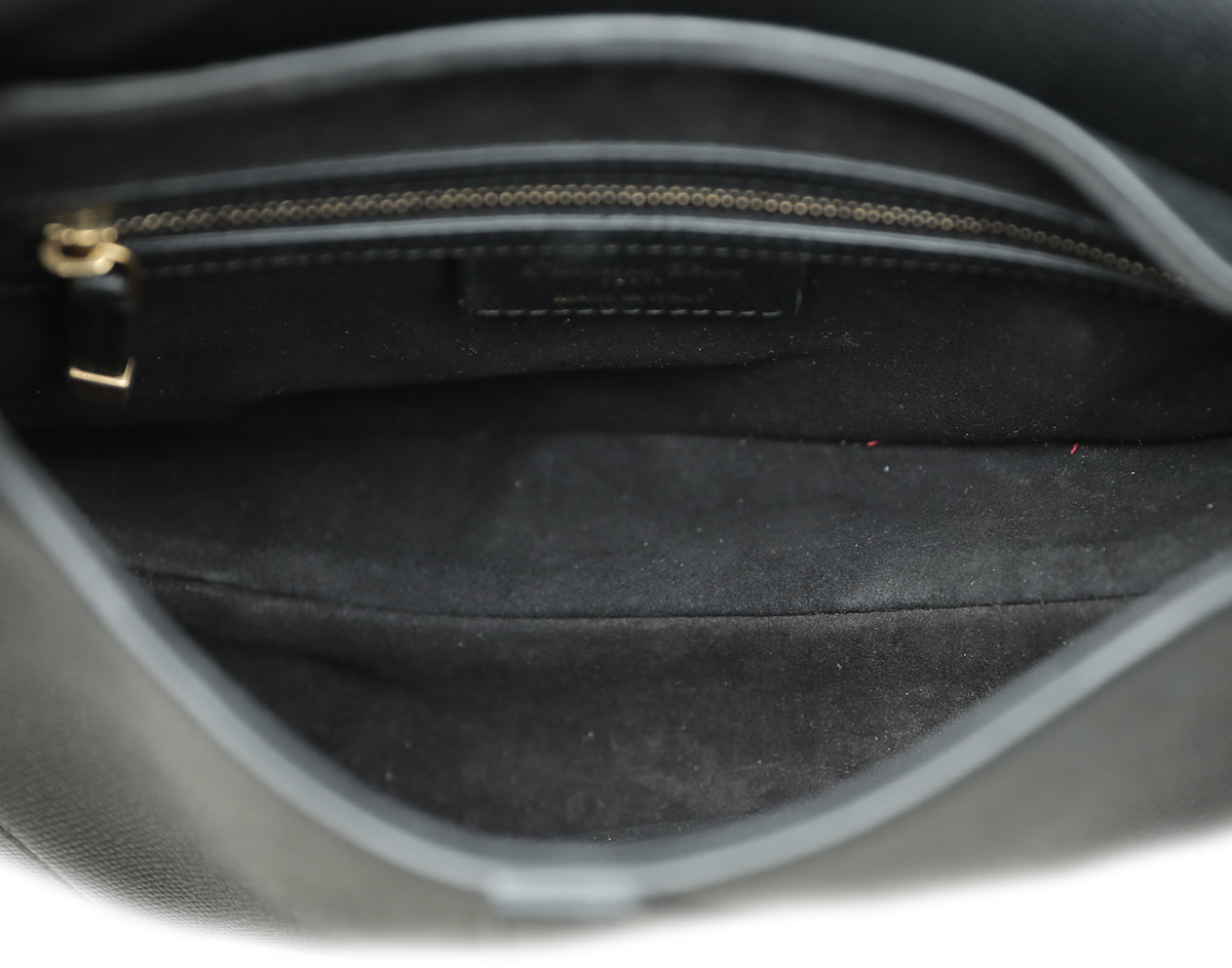 Christian Dior Black Saddle Medium Bag