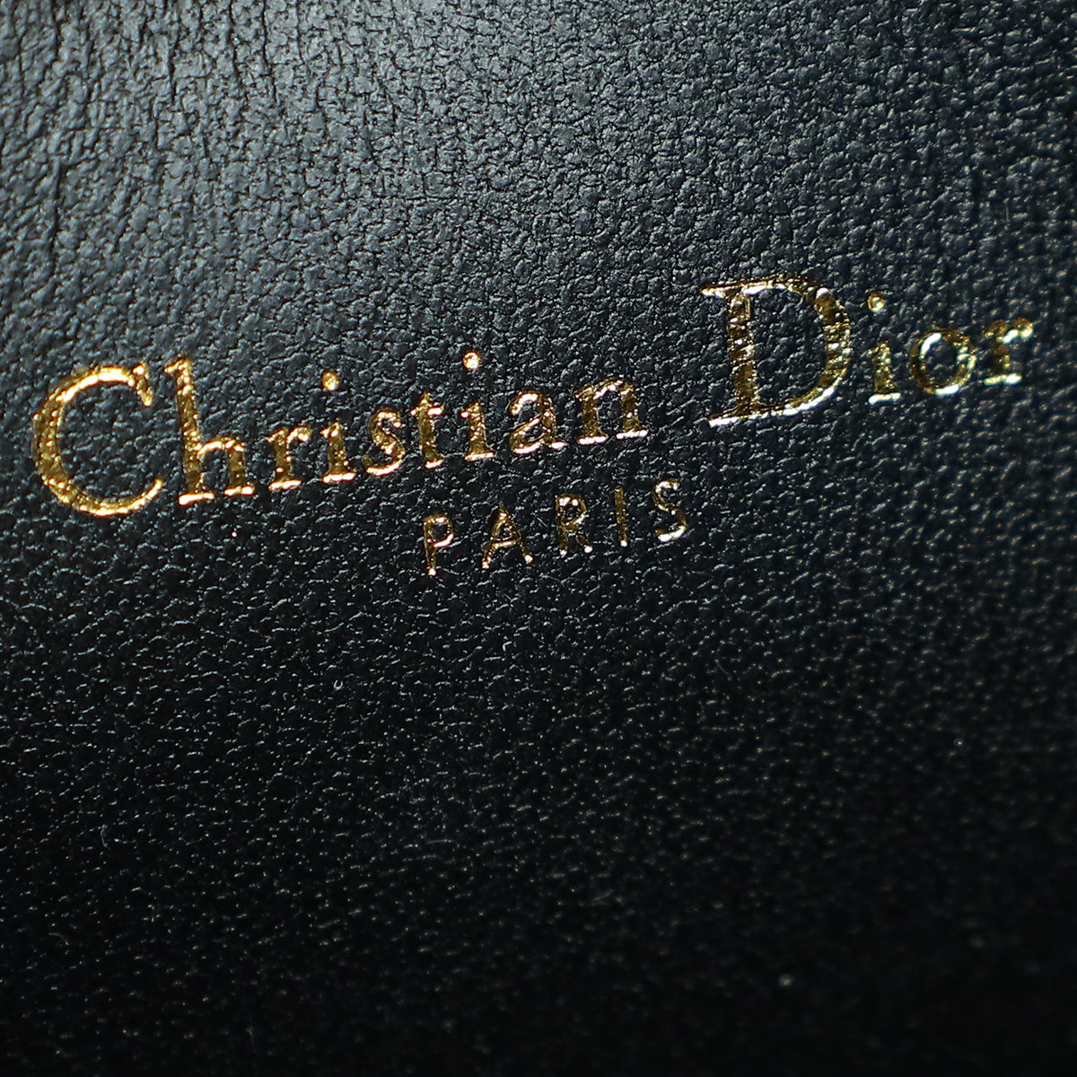 Christian Dior Black Caro Chain Zipped Pouch