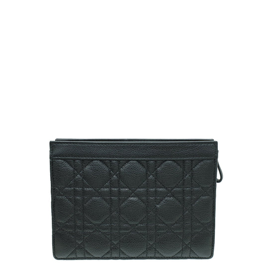 Christian Dior Black Caro Chain Zipped Pouch