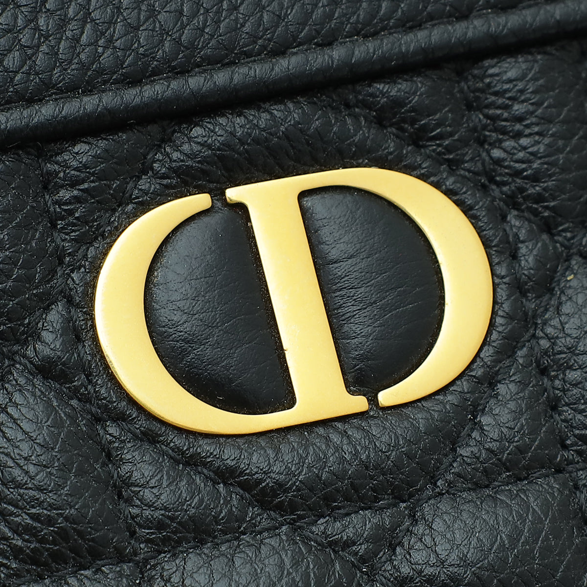 Christian Dior Black Caro Chain Zipped Pouch