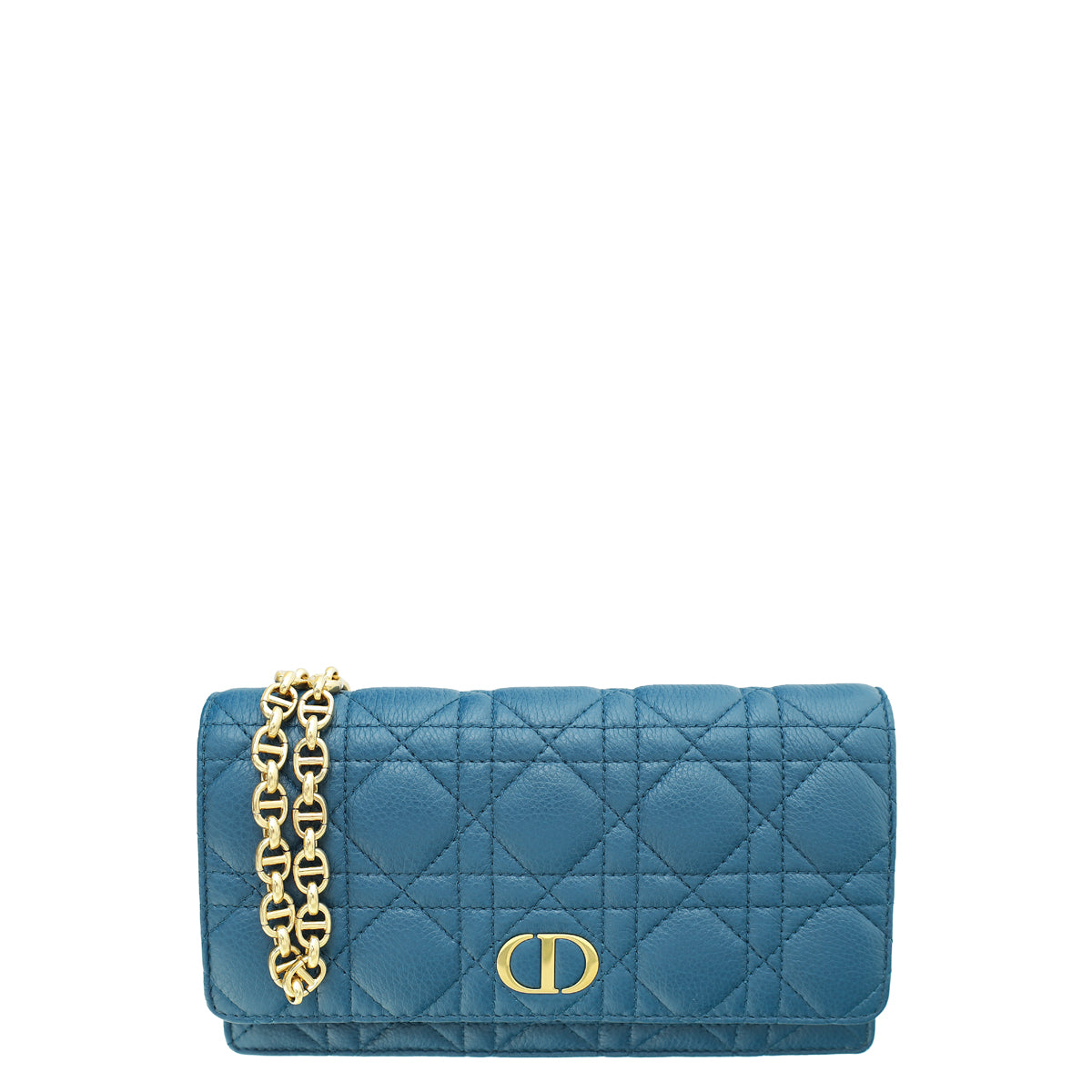 Christian Dior Steel Blue Caro Belt Pouch